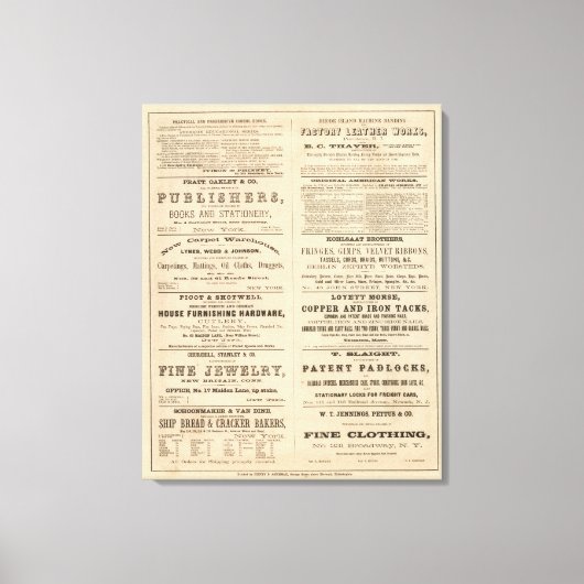 Reclame voor twaalf ondernemingen; canvas afdruk (Voorkant)