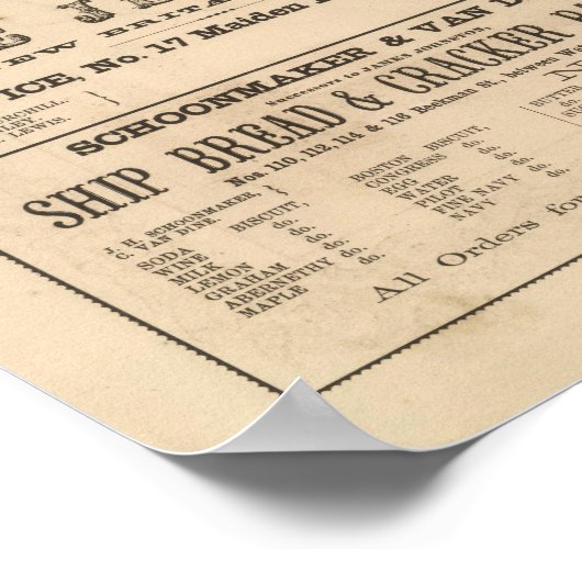 Reclame voor twaalf ondernemingen; poster (Hoek)