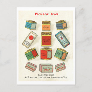  reclame voor verpakte thee briefkaart