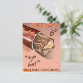 Reclame voor vintage chocolade. briefkaart (Staand voorkant)