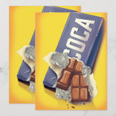 Reclame voor vintage chocoladereep (Voorkant / Achterkant)