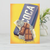 Reclame voor vintage chocoladereep (Staand voorkant)