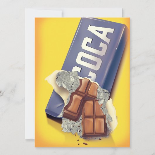 Reclame voor vintage chocoladereep (Voorkant)