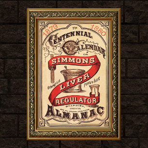 Reclame voor vintage leverregulator poster