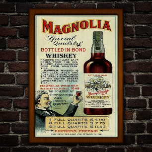 Reclame voor vintage whisky poster