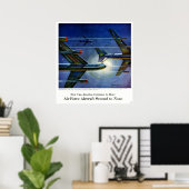 Reclame voor  vliegtuigmotoren poster (Thuiskantoor)