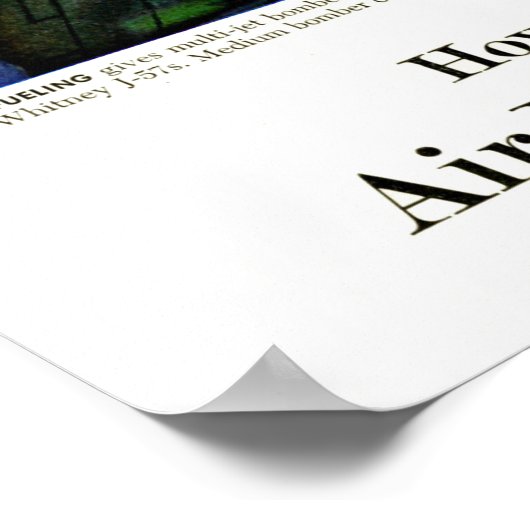 Reclame voor  vliegtuigmotoren poster (Hoek)