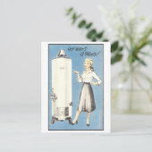 Reclame voor Waterverwarmer 1950s Briefkaart (Staand voorkant)