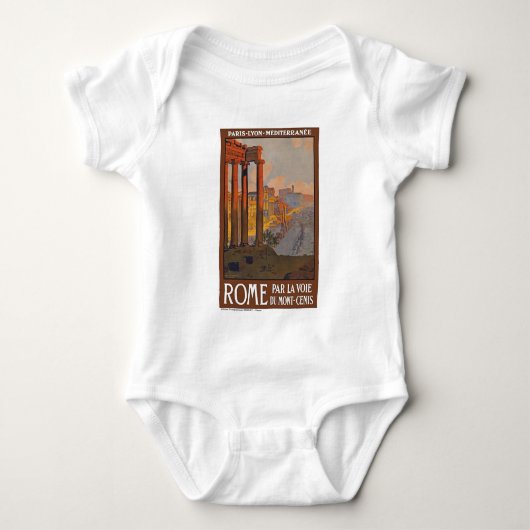 Reclameaffiche voor reizen naar het oude Rome Romper (Voorkant)