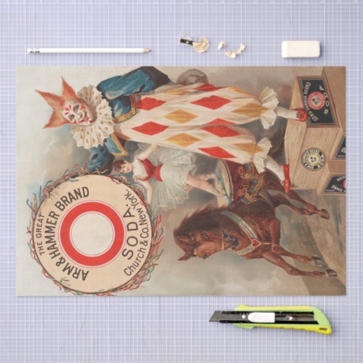  reclamebedden en Ballerina Circus Tissuepapier (Craft)