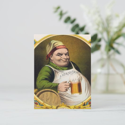  reclameboodschappen voor laserbier briefkaart (Staand voorkant)