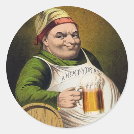  reclameboodschappen voor laserbier ronde sticker (Voorkant)