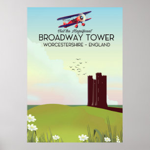 Reclamebord Broadway toren Worcestershire Poster
