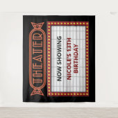 Reclamebord van een oud theater wandkleed (Voorkant)