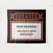 Reclamebord van oud theater wandkleed (Voorkant (horizontaal))