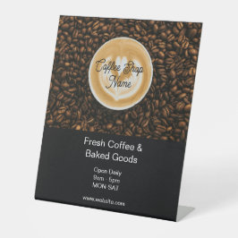Reclamebord voor Coffeeshop | Banner voor Grand Op Met Voetstuk