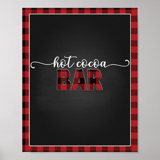 Reclamebord voor Hot Cocoa Bar Flannel Fling 8x10  Poster (Voorkant)