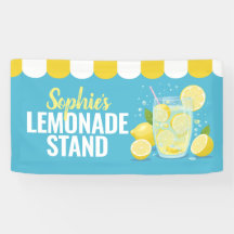 Reclamebord voor limonadestand met naam