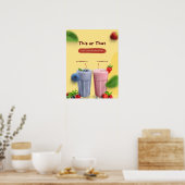 Reclamebord voor melkshake van restaurant  poster (Keuken)