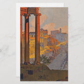 Reclamebord voor reizen naar Oud-Romeinse tijd Briefpapier (Voorkant / Achterkant)