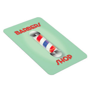 Reclamebord voor vintage herenkapper magneet