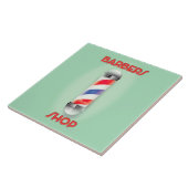 Reclamebord voor vintage herenkapper tegeltje (Zijkant)