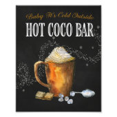 Reclamebord voor warme cocoladebar foto afdruk (Voorkant)
