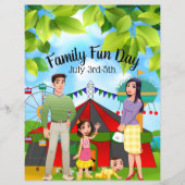 Reclamebrochure over de feestdag voor de familie flyer (Voorkant)