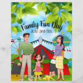 Reclamebrochure over de feestdag voor de familie flyer (Voorkant)