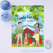 Reclamebrochure over de feestdag voor de familie flyer (Enkel)