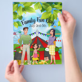 Reclamebrochure over de feestdag voor de familie flyer (Hand)