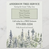 Reclamebrochure van legant Tree Service Arborist Flyer (Voorkant)