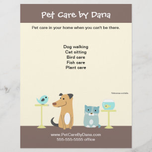 Reclamebrochure van Pet Sitter Flyer