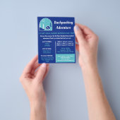 Reclamebrochure voor back-upverpakking flyer (Hand)