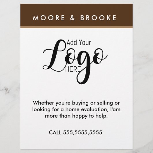 Reclamebrochure voor Estate Marketing Agent Flyer (Achterkant)