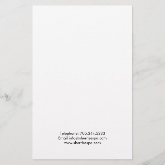 Reclamebrochure voor esthetici flyer (Achterkant)