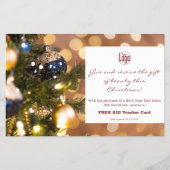 Reclamebrochure voor kerstcadeaubon flyer (Voorkant)