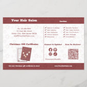 Reclamebrochure voor kerstcadeaubon flyer (Achterkant)
