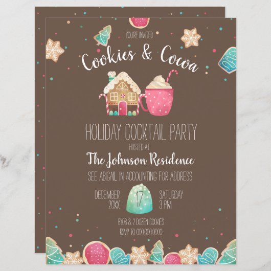 Reclamebrochure voor kerstkoekjes (Voorkant / Achterkant)