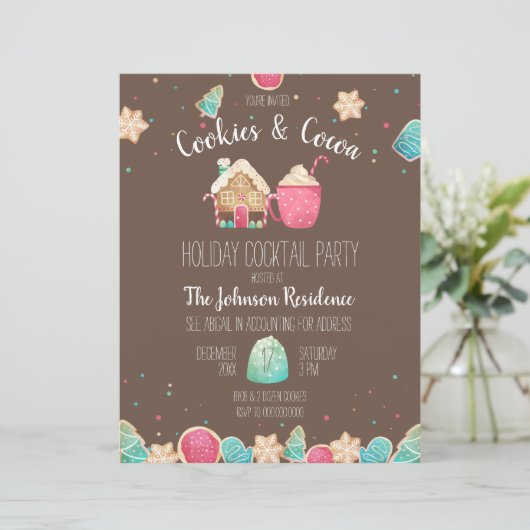 Reclamebrochure voor kerstkoekjes (Staand voorkant)