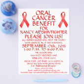 Reclamebrochure voor orale kanker flyer (Enkel)