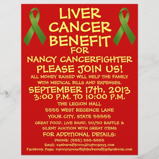 Reclamebrochure voor patiënten met leverkanker flyer (Voorkant)