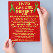 Reclamebrochure voor patiënten met leverkanker flyer (Hand)