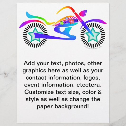 Reclamebrochure voor pop Art MOTORCYCLLE Flyer (Voorkant)