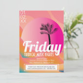 Reclamebrochure voor Tropical Music Nights Kaart (Staand voorkant)