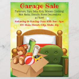 Reclamebrochure voor verkoop in garage flyer