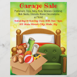 Reclamebrochure voor verkoop in garage flyer