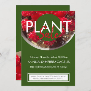 Reclamebrochure voor verkoopscactus plant kaart