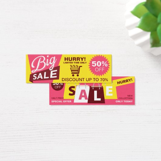 Reclamebrochure Winkelkorting voor professionele h Mini Visitekaartjes (Bureau)