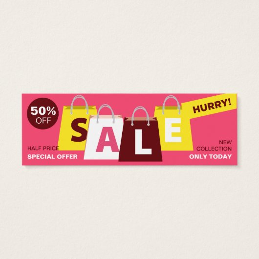 Reclamebrochure Winkelkorting voor professionele h Mini Visitekaartjes (Achterkant)